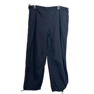 Forever 21 black wide leg adjustable pants soft small